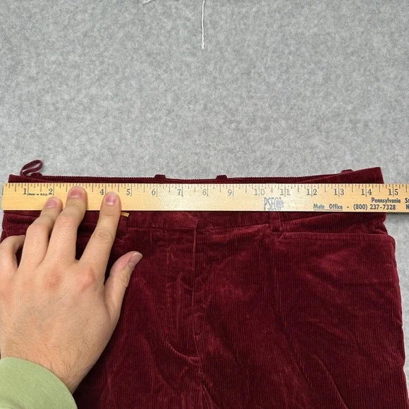 Loro Piana Burgundy Corduroy Pants Made in Italy Straight Leg Sz 42 IT 29 Waist - Picture 5 of 11